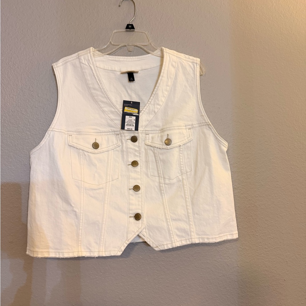 Universal Thread Cream Denim Vest